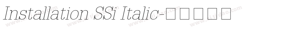 Installation SSi Italic字体转换